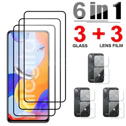 Verre trempé pour Xiaomi Redmi Note 11 Pro 5G Note 11T 11E Pro protecteur d'écran Film d'objectif d'appareil photo pour Redmi Note 11S verre