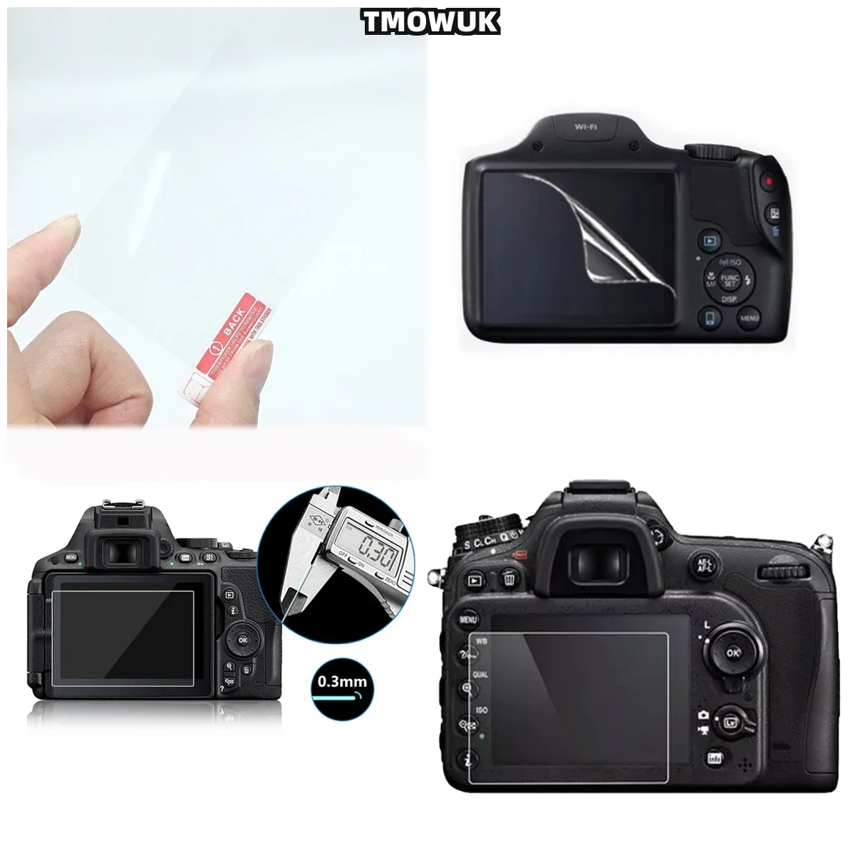 For Canon EOSR M5 M3 M10 100D KISS X7, Full Screen Protector, Seamless Integration.