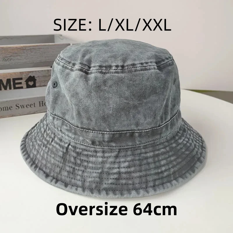 

Панама с большой головой для мужчин и женщин, шляпа рыбака из чистого хлопка, корейский стиль, 59 см, 60 см, 62 см, 63 см