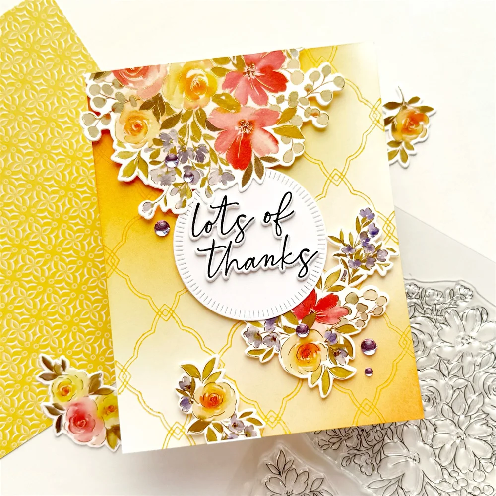 Cozy Blooms Metal Cutting Dies Stamps Stencil Set DIY Scrapbooking Greeting Card Flower Washi Crafts Frames Cut Die Decoration - view 5