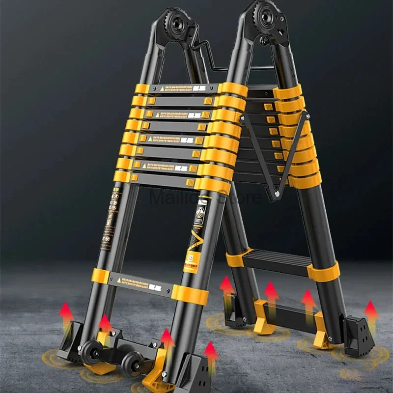 Modern Aluminum Alloy Telescopic Ladders for Home Furniture Portable Ladder Multifunction Folding Household Straight Ladders