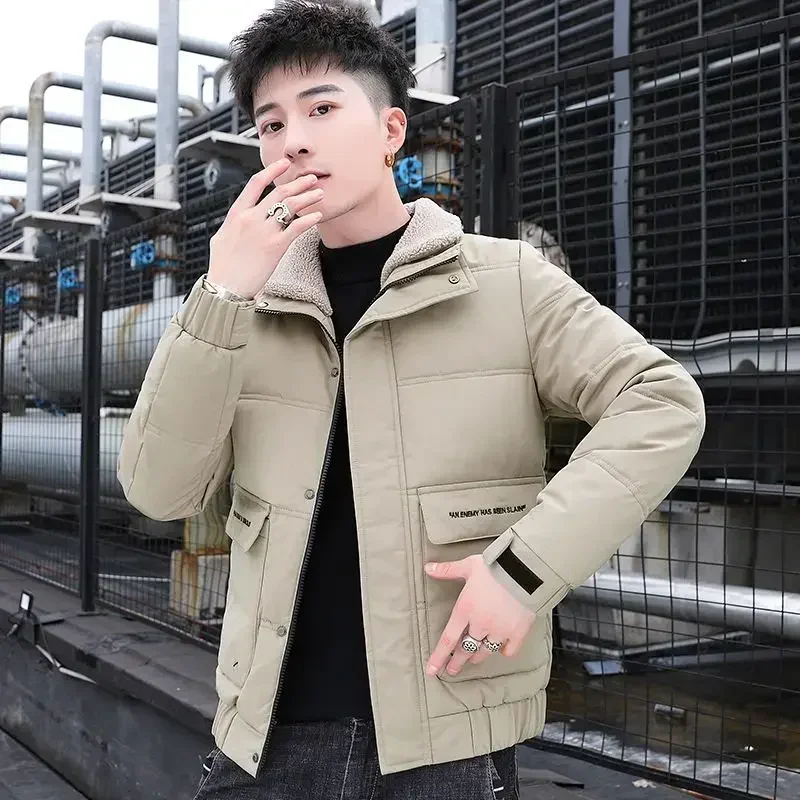 Padding Outdoor Men's Down Jacket Clothing Male Padded Coats Short Parkas Novelties Korean Popular Clothes Warm Lightweight Hot