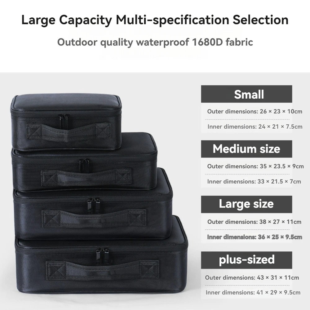 1680D Oxford Cloth Tool Box Hard Shell with Pre Cut Sponge for Instruments Equipment Camera Lens Meters
