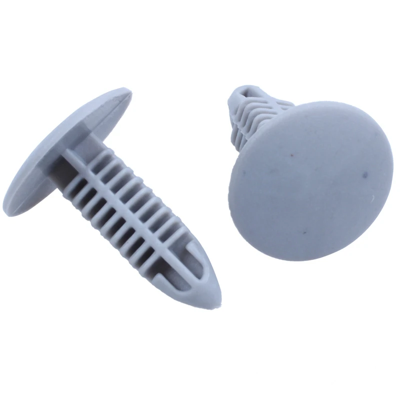 

150 Pieces Plastic Fastening Screws Gray Flange Fender Bumpers Clips For 6Mm X 6.7Mm Hole