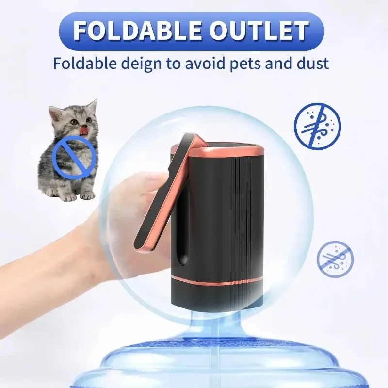 Wasserspender-Flaschenpumpe, elektrische Wasserpumpe für universelle Flaschen von 2–5 Gallonen, tragbarer Trinkwasserspender mit USB-Aufladung