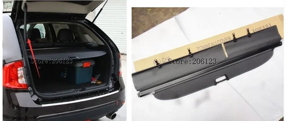 Trunk Security Shade Hatch Black Cargo Cover Shade Shieldfor Ford Edge 2011 2012 2013