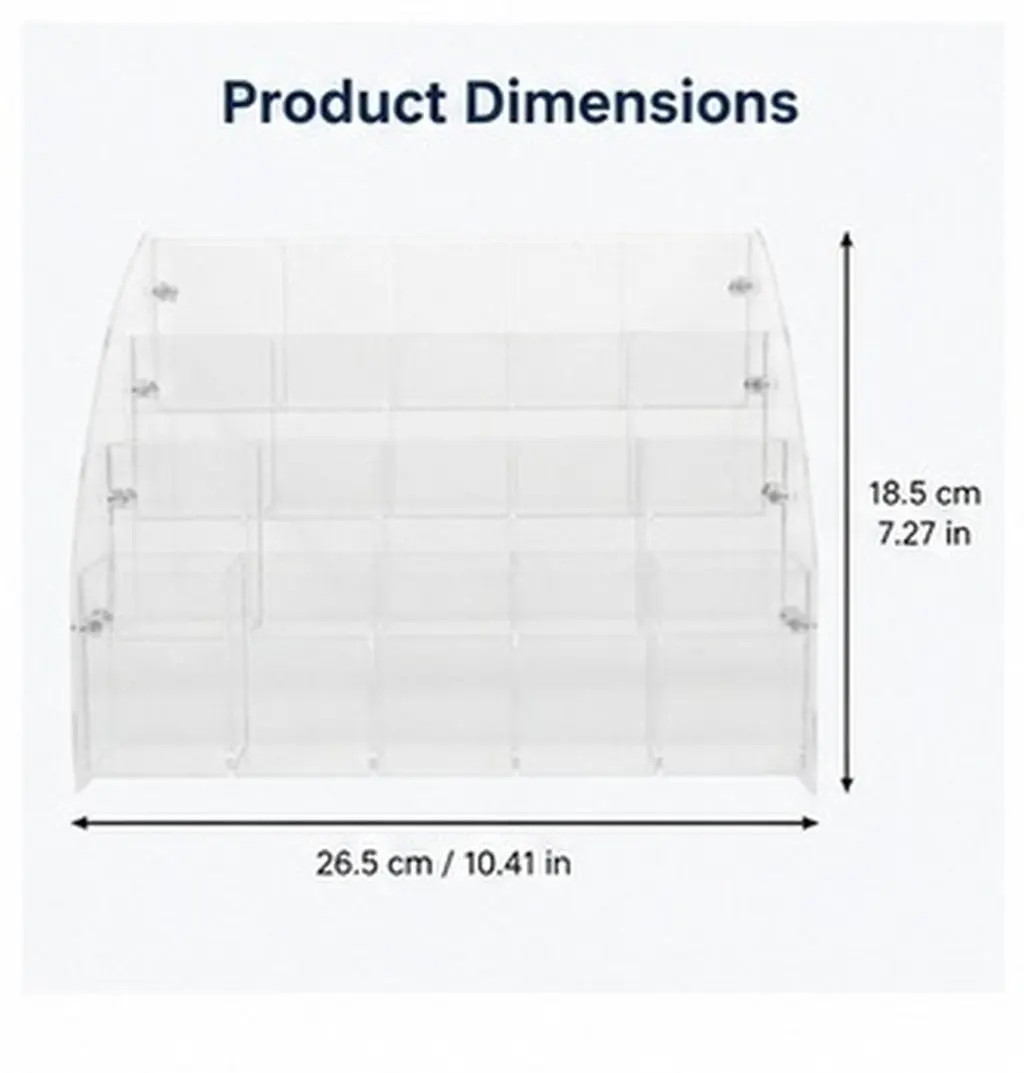 Acrylic Pen Display Stand Clear Tiered Stepped Rack for Pens Pencils Markers Stationery Shop Desktop Organizer Easy Clean