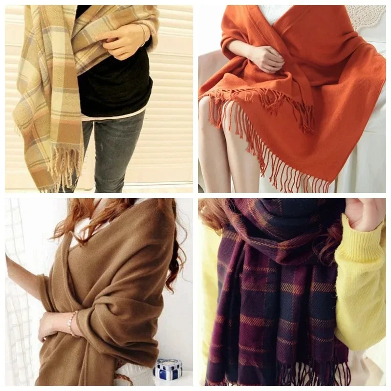 Winter Female Lattice Imitation Cashmere Scarf Autumn And Winter Thick Fashion Warm Wild Scarf Shawl