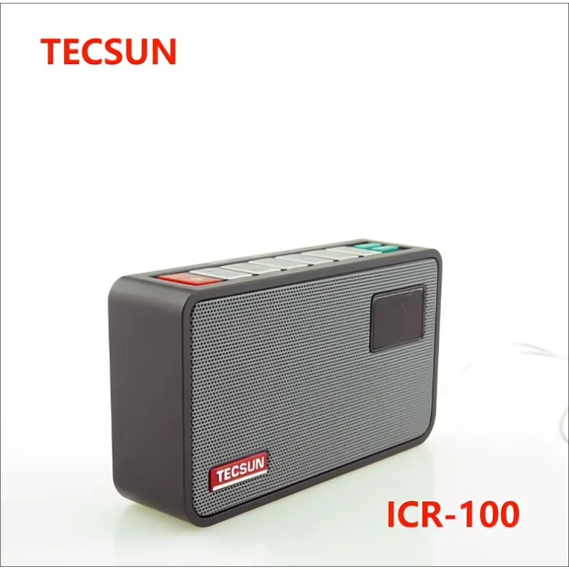 TECSUN ICR-100 Pocket FM Radio ETM Tuning Digital Recorder MP3 Player Support TF Card Standard TECSUN ICR100