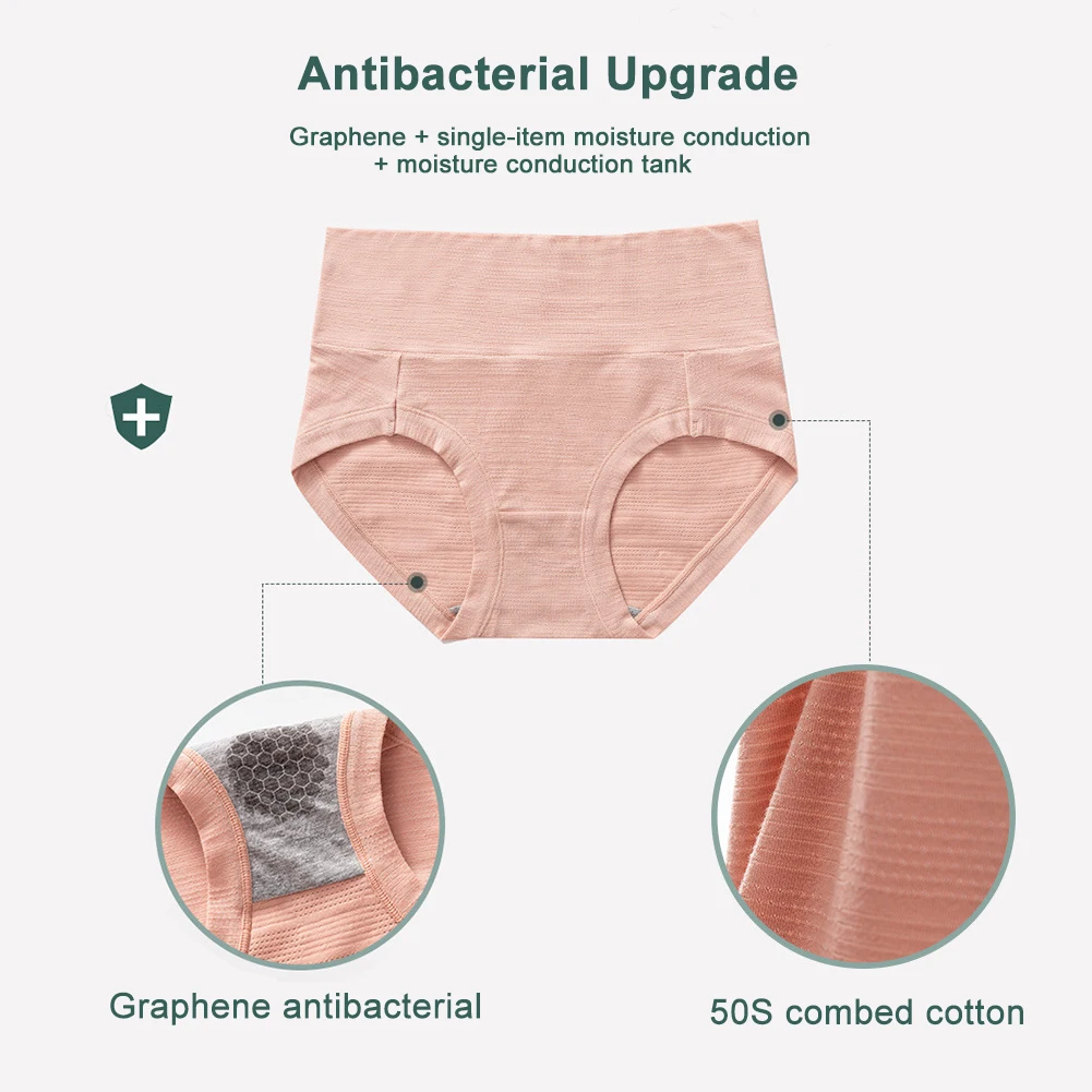 5pcs Multipack Women's Briefs Comfortable Cotton Underpants High Waist Underwear M-XXL Panties for Ladies Breathable Pants