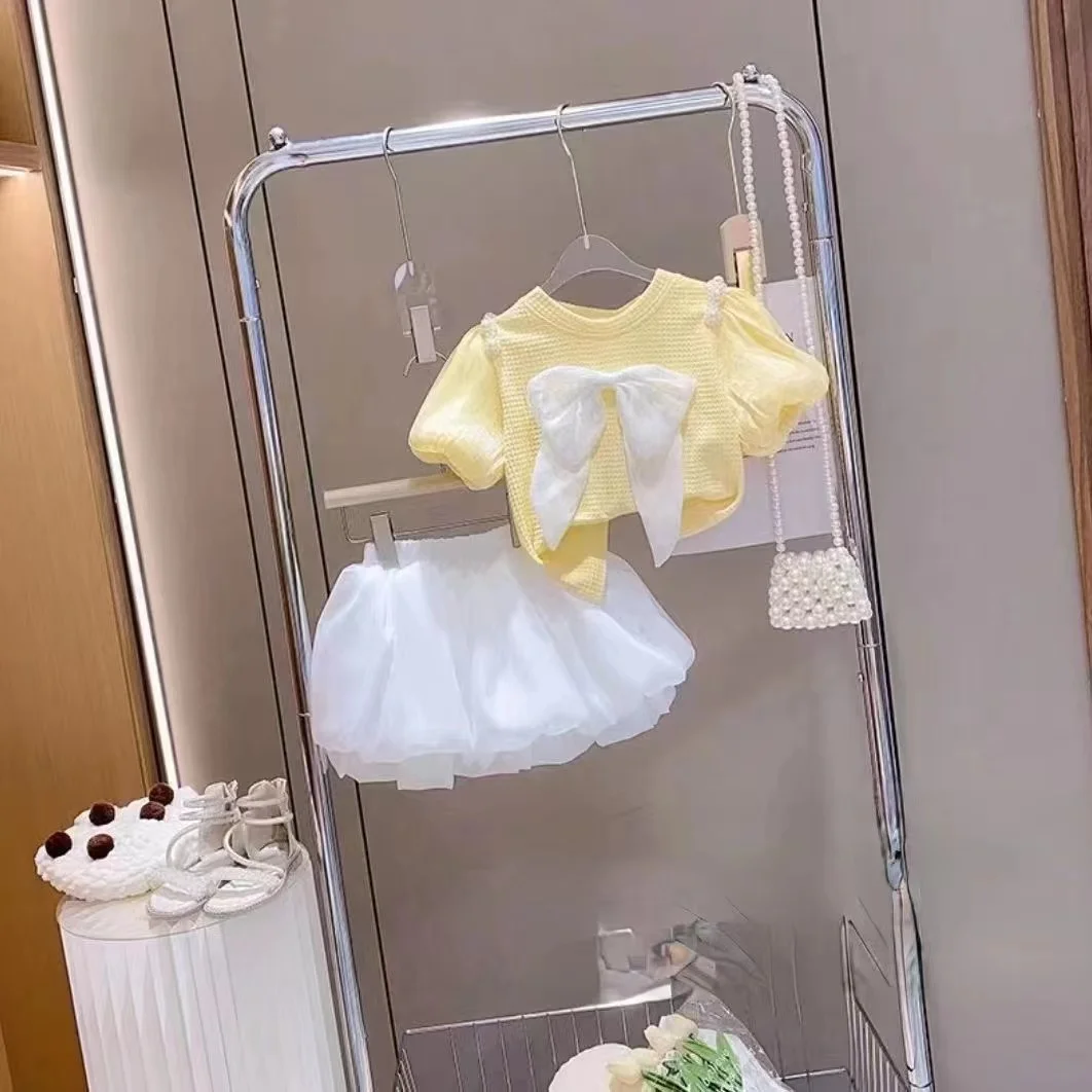 Ensemble de vêtements d'été pour filles, tenue pour enfants trempés, 2 pièces, à la mode, nouvelle collection 2024