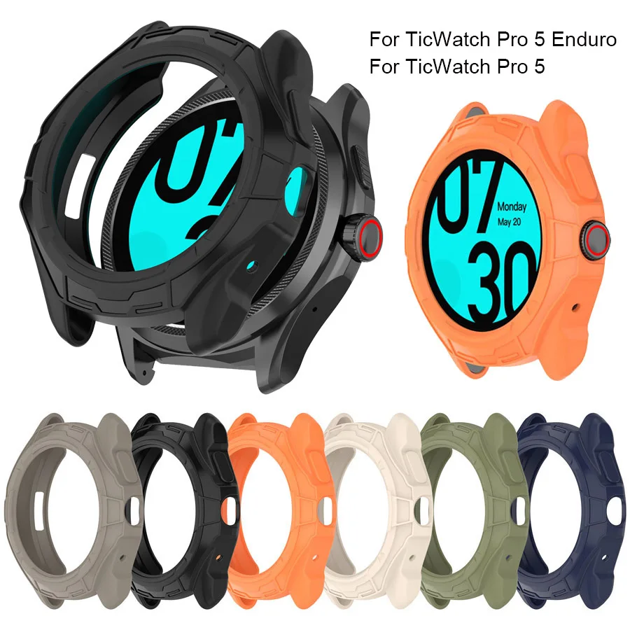 Soft TPU Case Cover For Ticwatch Pro 5 Enduro Protective Shell Frame Bumper For Ticwatch Pro 5 Smart Watch Protector Accessories