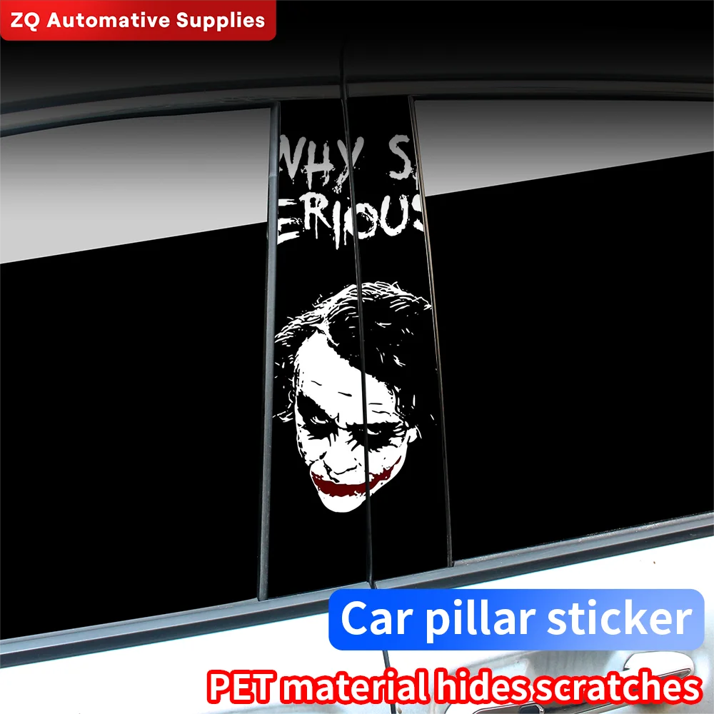 Joker Why So Serious pegatinas para coche Auto B Pilar impermeable divertido decoración cubierta arañazos protector solar puertas de coche calcomanías de vinilo