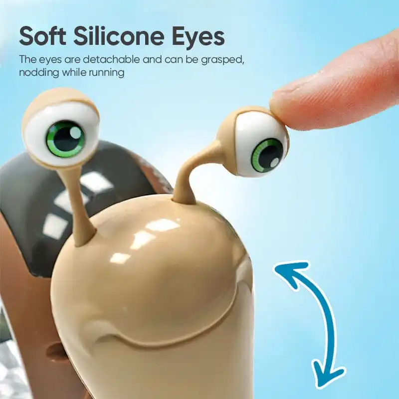 Creative Luminous Snail Baby Crawling Toy Musical Light Up Walking Toy Dancing Motion Interactive Early Educational Toy