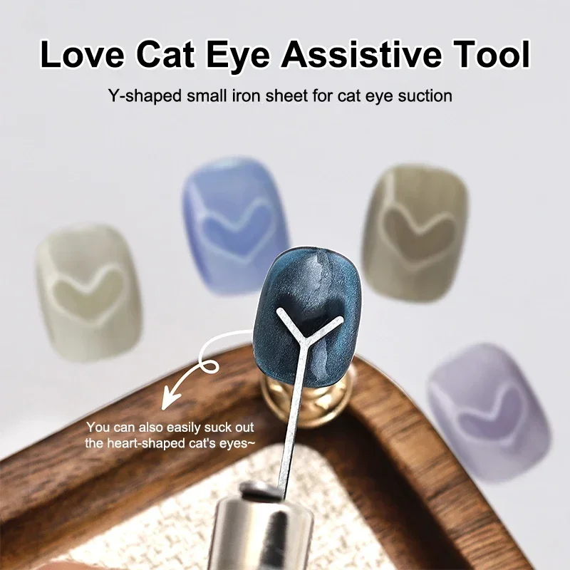 5 pezzi di set di bastoncini magnetici per occhi di gatto, orso di coniglio, strumenti per nail art, piccoli bastoncini magnetici in ferro per effetti di smalto magnetico per unghie