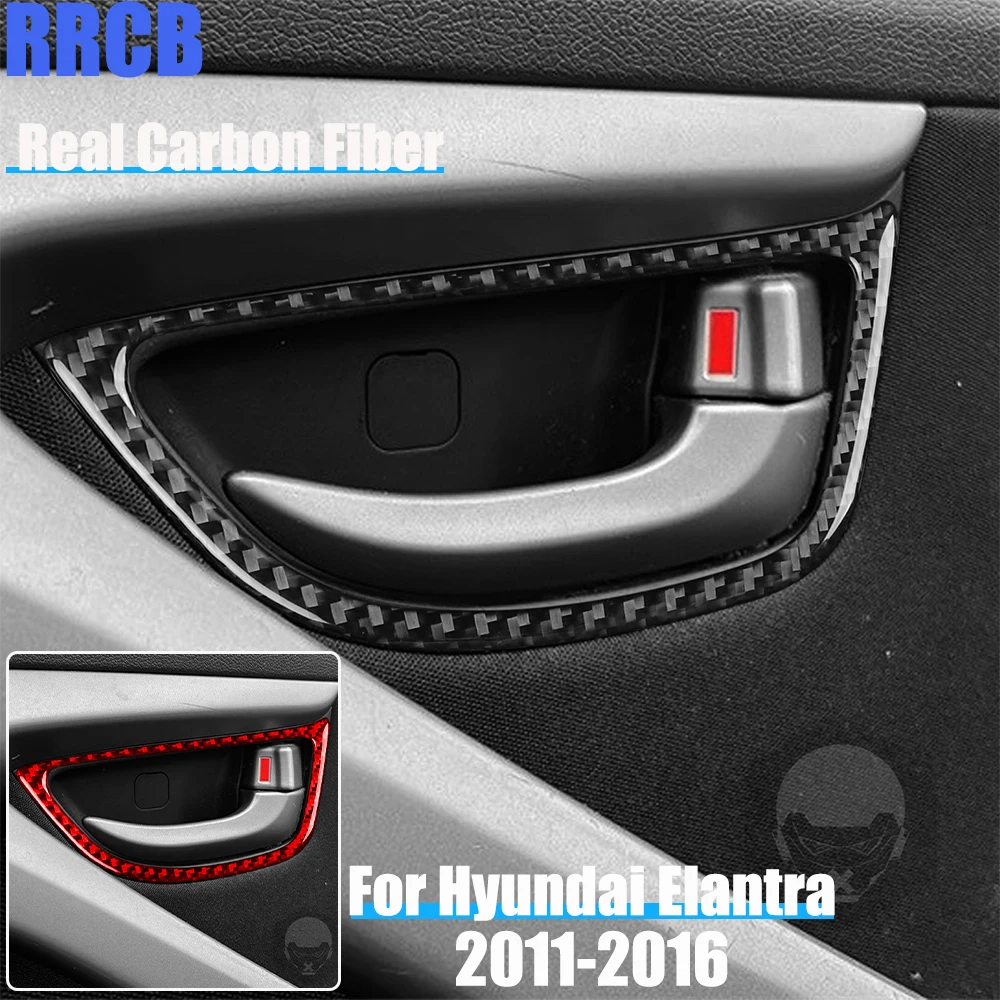 

Настоящие автомобильные аксессуары из углеродного волокна, дверная ручка, накладка на рамку, мягкая наклейка на чехол для Hyundai Elantra 2011 2012 2013 2014 2015 2016