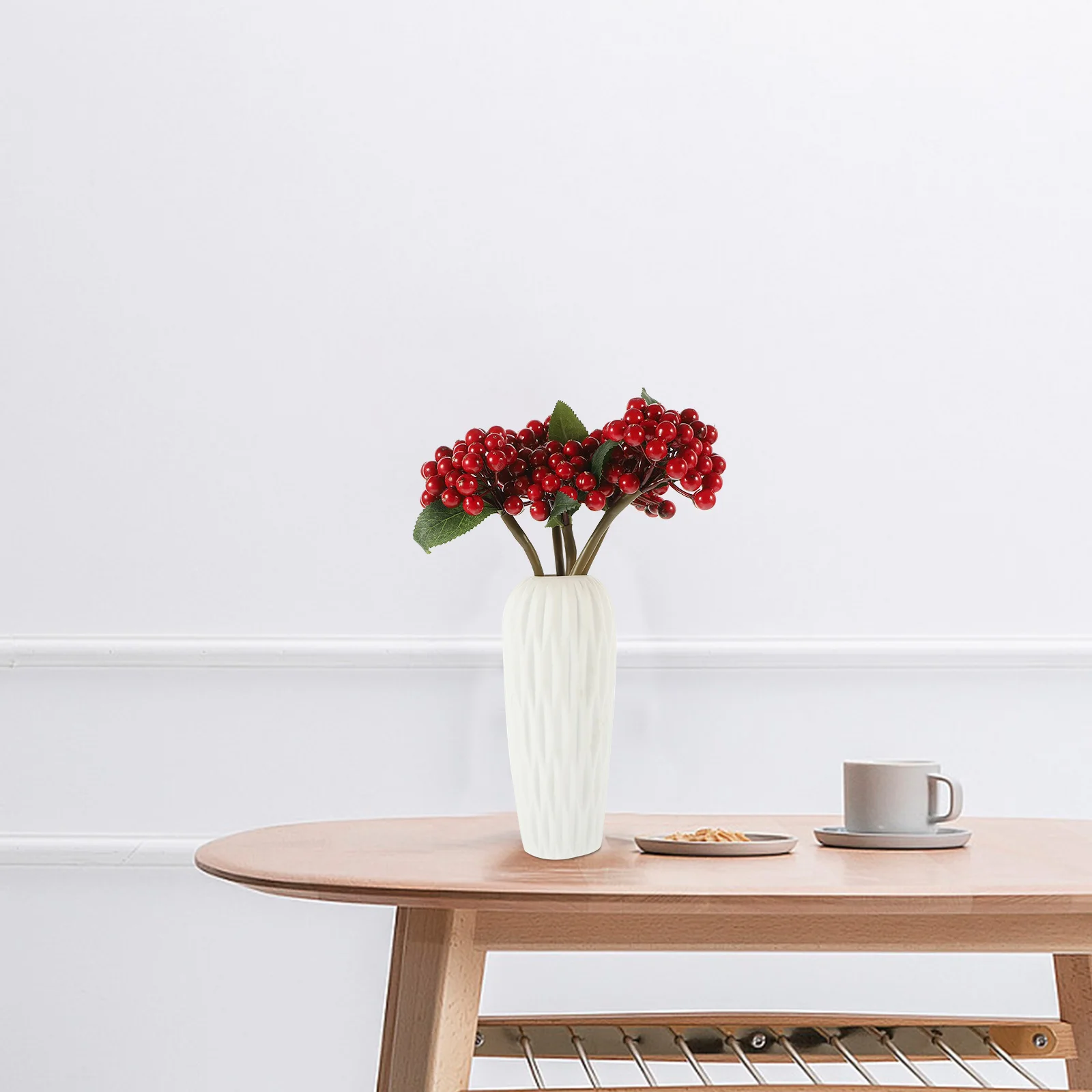 

5Pcs Fake Berry Branches Lifelike PVC Simulation Christmas Berry Picks for DIY Wreath Home Office Party Decoration Accessories