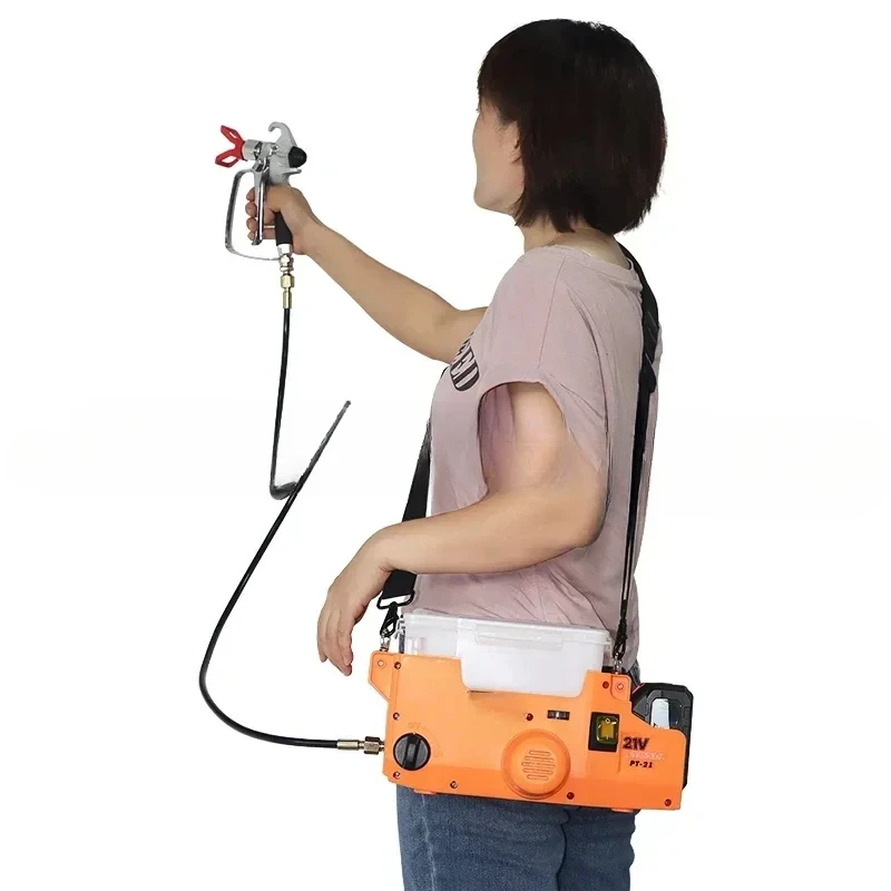 Paint Sprayer Machine with Lithium Battery High Power Small Portable Backpack Airless Spray Gun in Emulsion