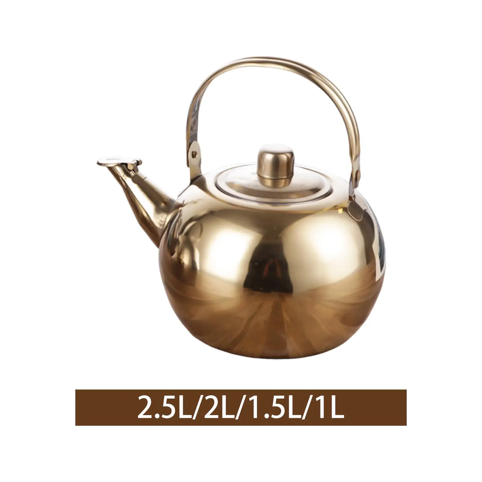 Stainless Steel Teapot Kitchenware Portable Tea Kettle with Infuser for Outdoor Loose Leaf Tea Stoves Pot Cook Pot Garden