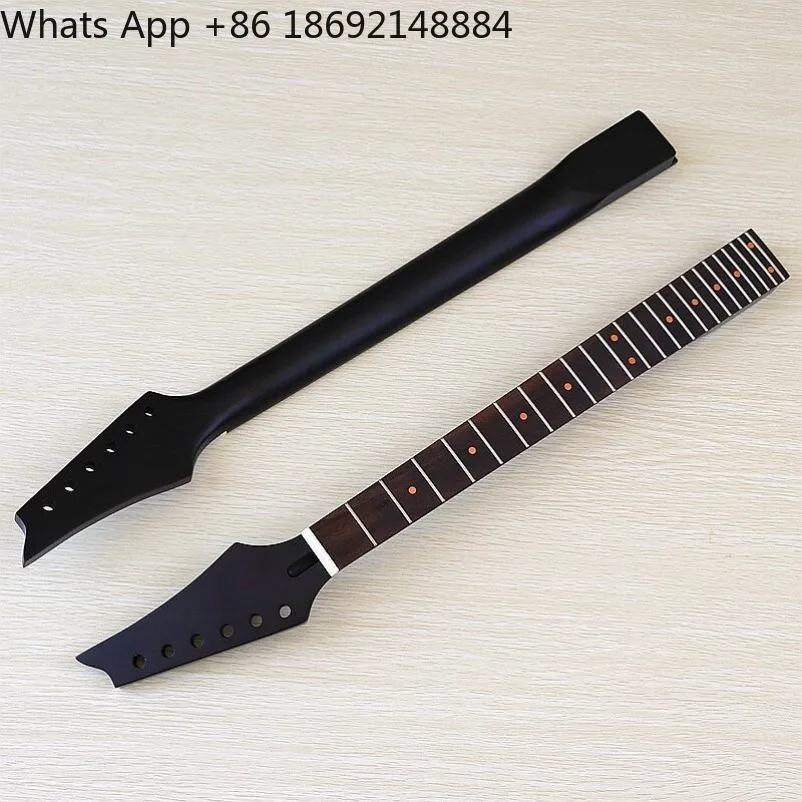 Single Shake Electric Guitar Neck 6 Strings 24 Frets Horn Handle Maple Matte DIY Modified Accessories