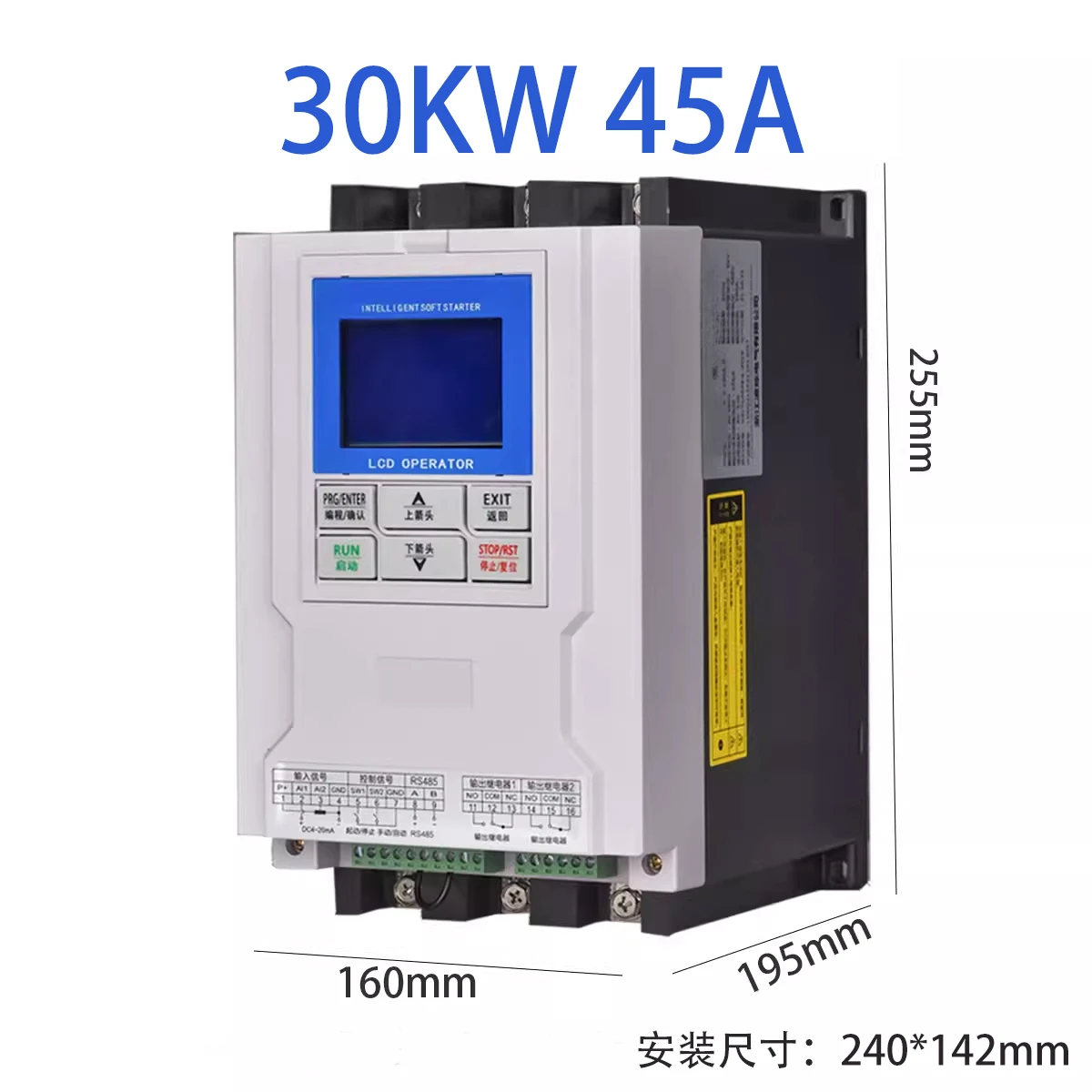 Soft Start Controller 30kw ปั๊มน้ํามอเตอร์ Starter 380V LSRQ6000 อุตสาหกรรมมอเตอร์ Starter