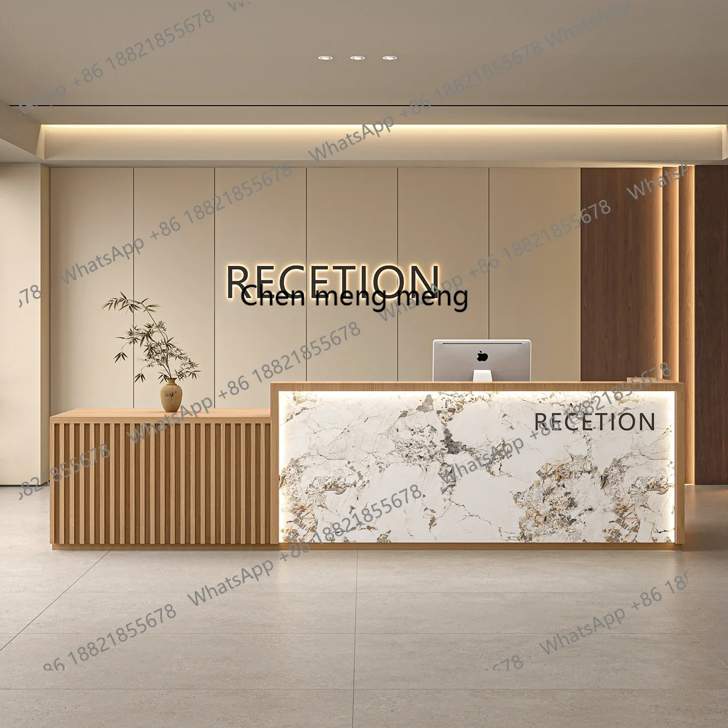 X188 Chinese Hotel Reception Desk Company Front Desk Beauty Salon checkout page Homestay Service Counter Shop Bar