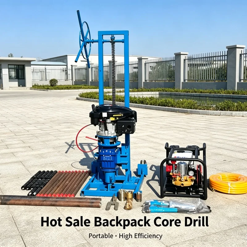 Customized Backpack Geological Exploration Drilling Rig, Driven Rock Concrete Shallow Core Sampling Equipment