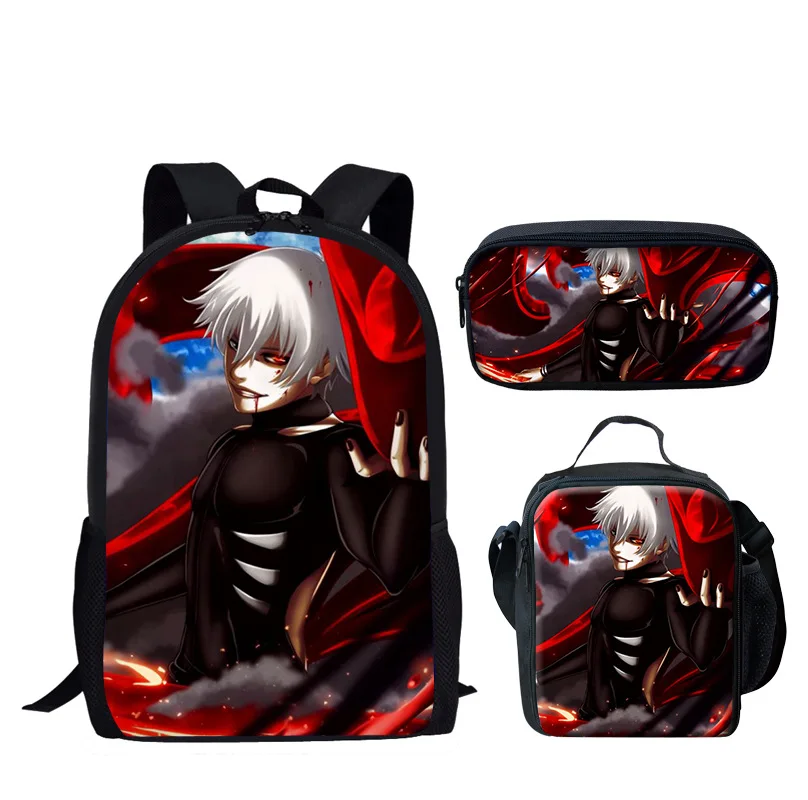 

Classic Creative Novelty Funny Tokyo Ghoul 3D Print 3pcs/Set pupil School Bags Laptop Daypack Backpack Lunch bag Pencil Case