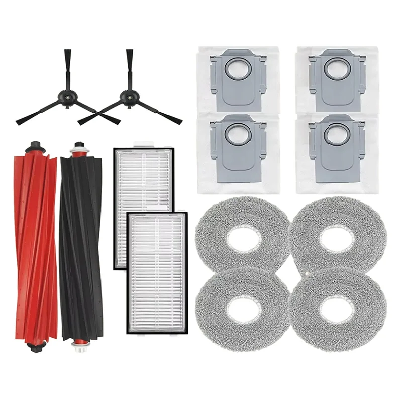 B47B-ل Roborock Qrevo Master/Qrevo سليم فراغ روبوت استبدال الملحقات-الأسطوانة الرئيسية الجانب فرشاة تصفية ممسحة القماش كيس لجميع الغبار