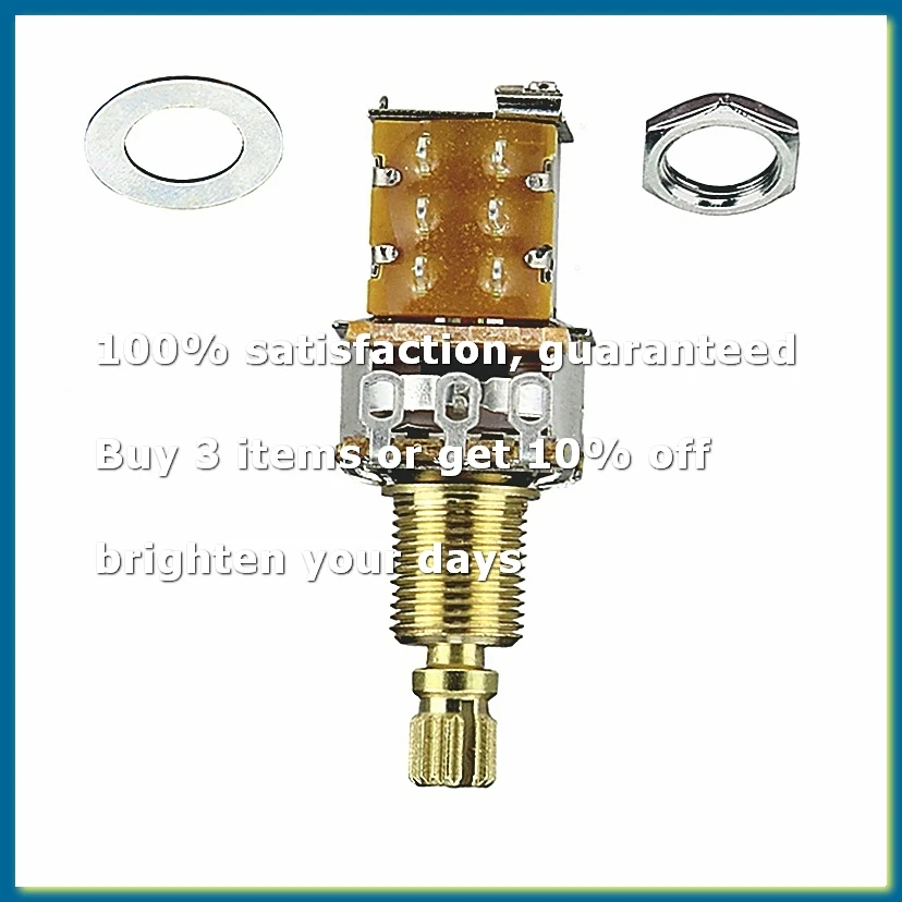 1Pcs Guitar Push/Push Potentiometer Short Shaft Push Push Potentiometer Electric Guitar Pot A500K for Guitar Bass Parts