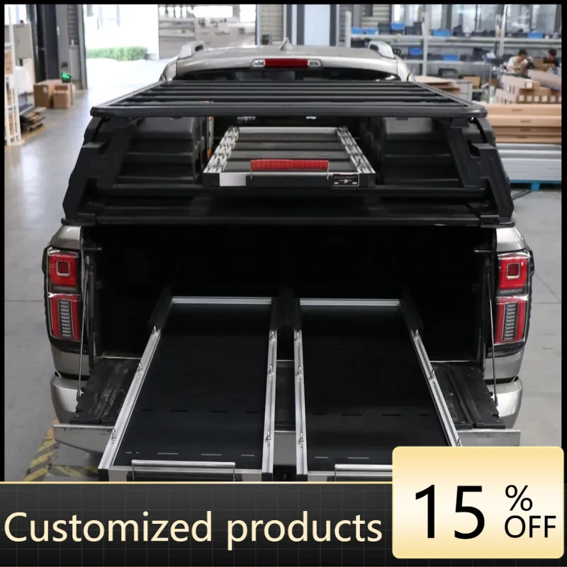 ThrustWorks Aluminum Pickup Bed Slide Tray Pull-Out Loading Plate Storage Factory