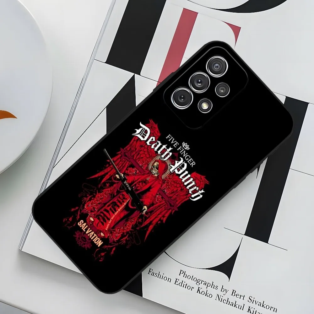 Five Finger Death Punch Phone Case for Sumsung Galaxy S24 S23 S22 S21 S20 A24 A34 N20 M54 A54 A53 Fe Plus Ultra Black Soft Cover