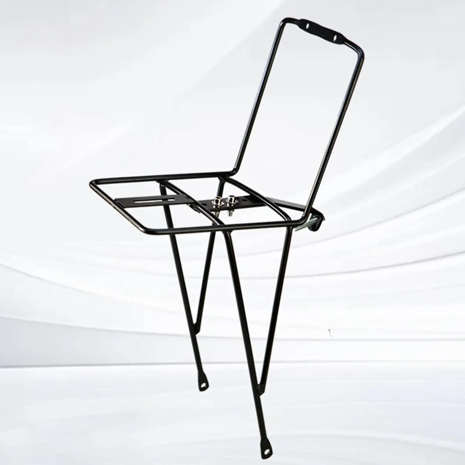 

Bike Cargo Rack Steel Black Stable Mount Professional Front Carrier Luggage for Mountain Road Folding Bicycle