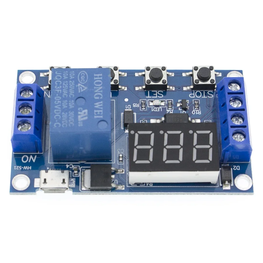 1-10 قطعة جديد 6-30 فولت وحدة التتابع التبديل الزناد تأخير الوقت دائرة الموقت دورة قابل للتعديل #4