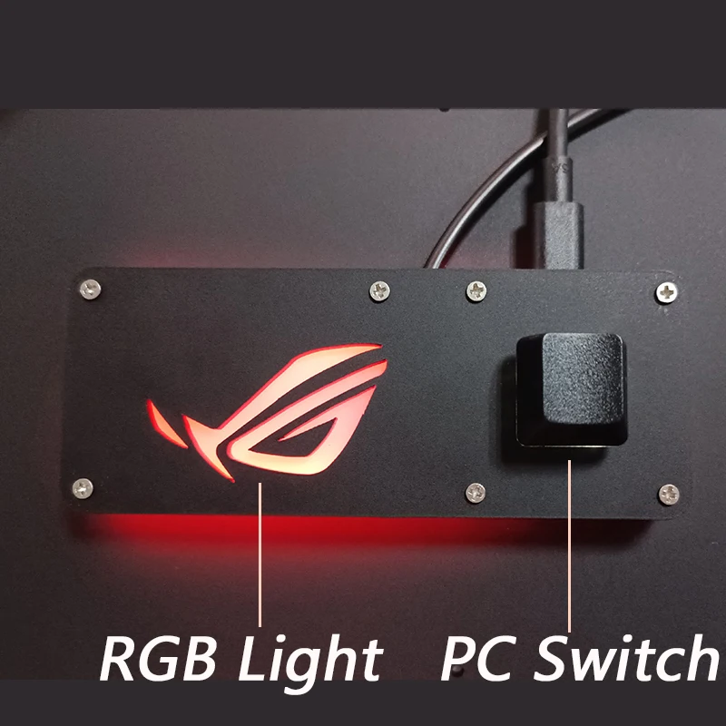 Rgb Pc Power Switch Argb Kleurrijke Ligth Start Aan/Uit Externe Computer Pc Switchimotherboard Start Pc Case Accessoire