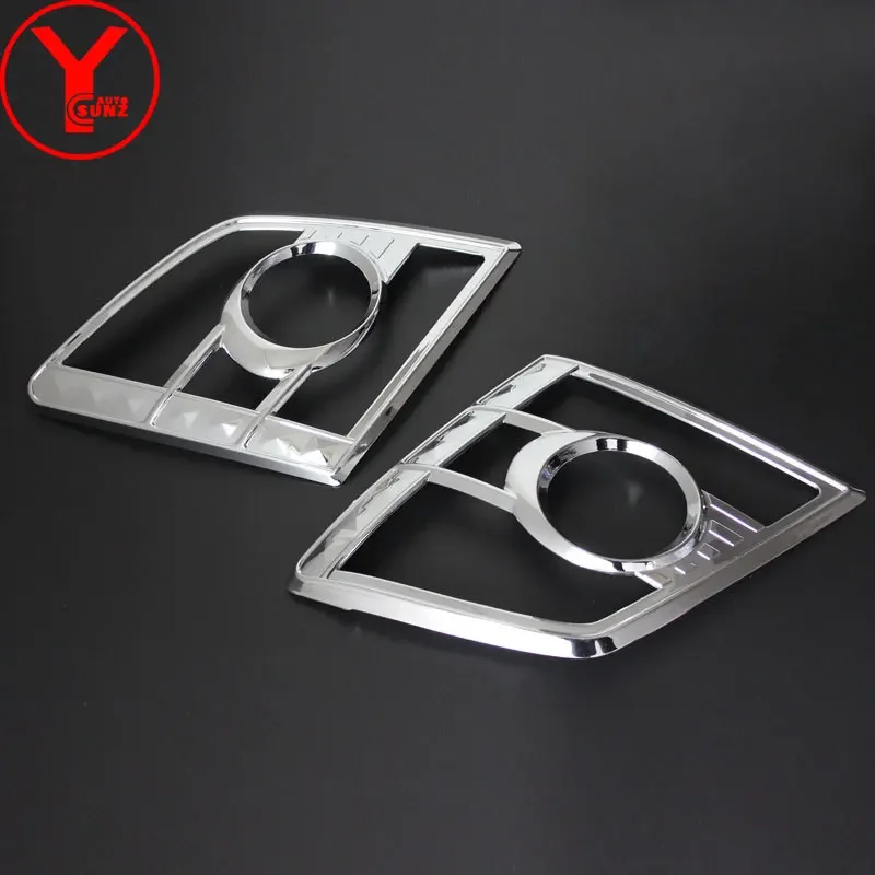 

Chrome Front Lamp Cover Trim Light For Isuzu Dmax D-max 2007 2008 2009 2010 2011 Headlight Cover Car Styling Accessories YCSUNZ
