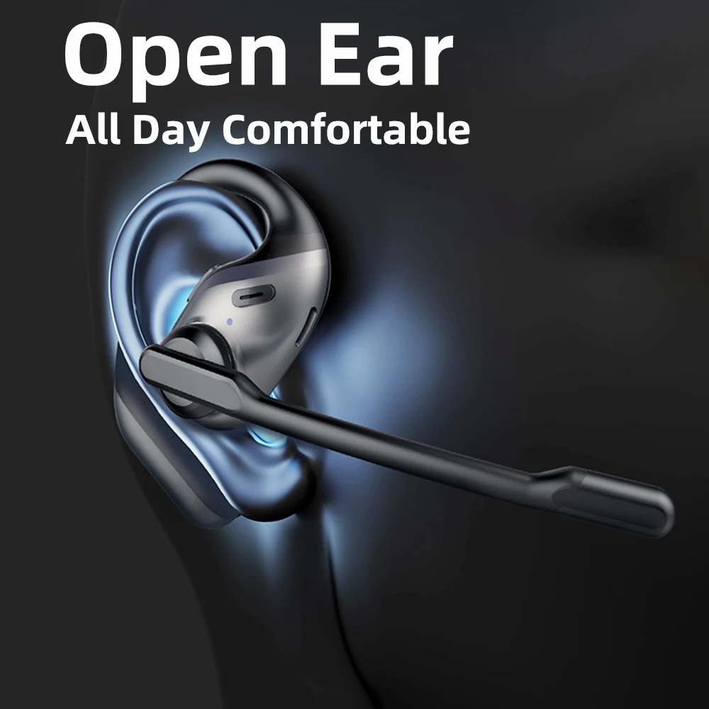 Bluetooth-Kopfhörer, Kabelloses Headset mit Mikrofon, Kabellose Bluetooth-Ohrhörer mit Geräuschunterdrückungsmikrofon für Arbeit, Mobiltelefone – Detail 5