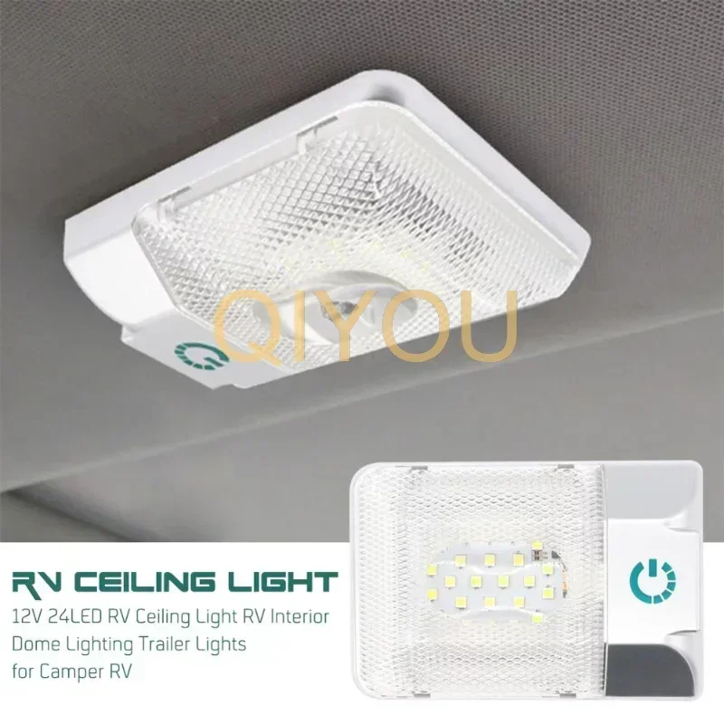 كامل جديد 12 فولت 24LED RV ضوء السقف RV الداخلية قبة الإضاءة أضواء مقطورة ل العربة RV