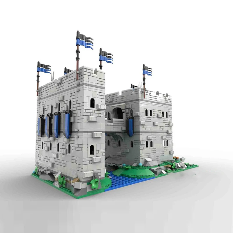 Medieval Castle Model MOC Building Bricks Castle Defensive Tower Modular Technology Children Holiday Gifts Assemble Toys Suit