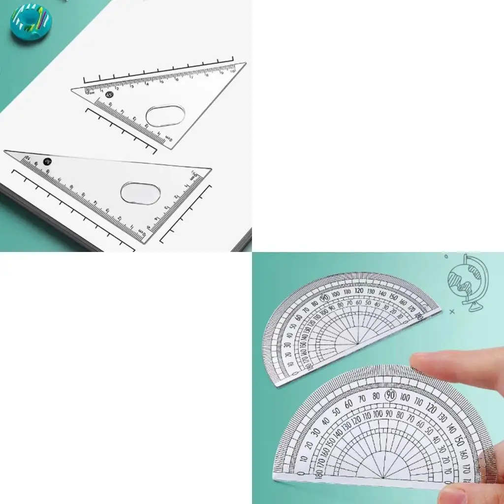  7Pcs Professional Mathematical Geometry Tool Set Student Geometry Math Tool Set