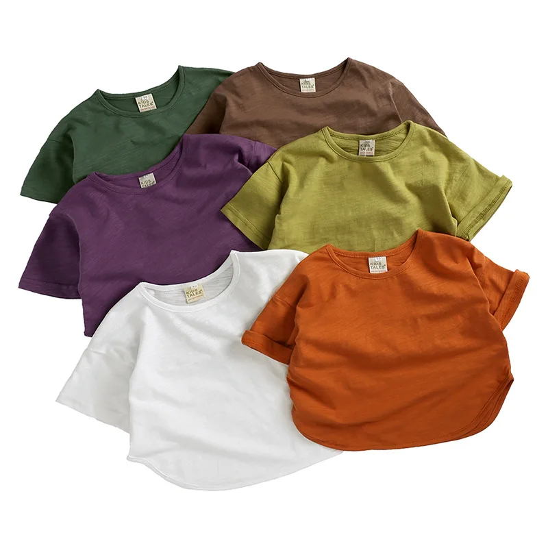 Baby Boys T-shirts Summer Clothes Young Children Cotton Outfit Toddler Kids Girls South Korea Clothing From 2 to 7 Years 2022