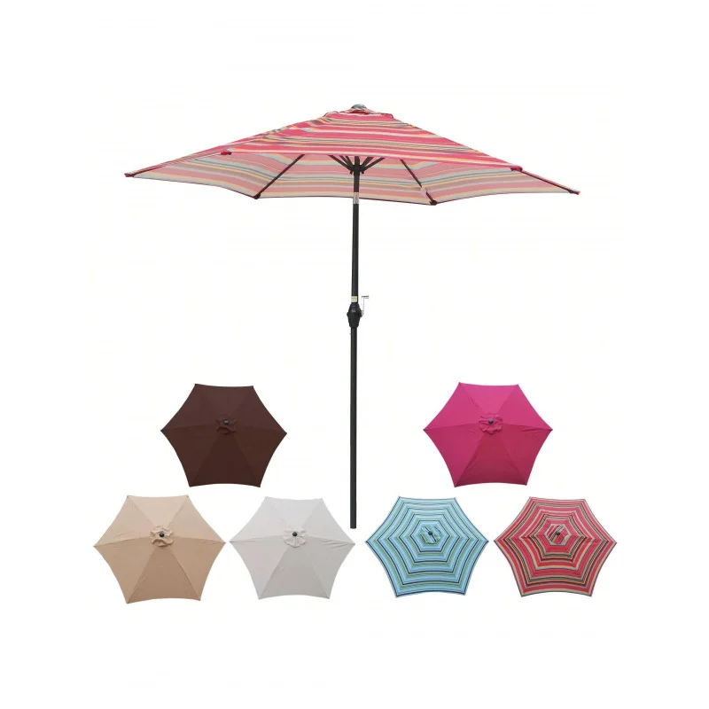 9FT UMBRELLA , Waterproof, Fade Resistant, Easy To Clean, Sturdy Construction, Push Button Tilt And Crank System, Wind Vent