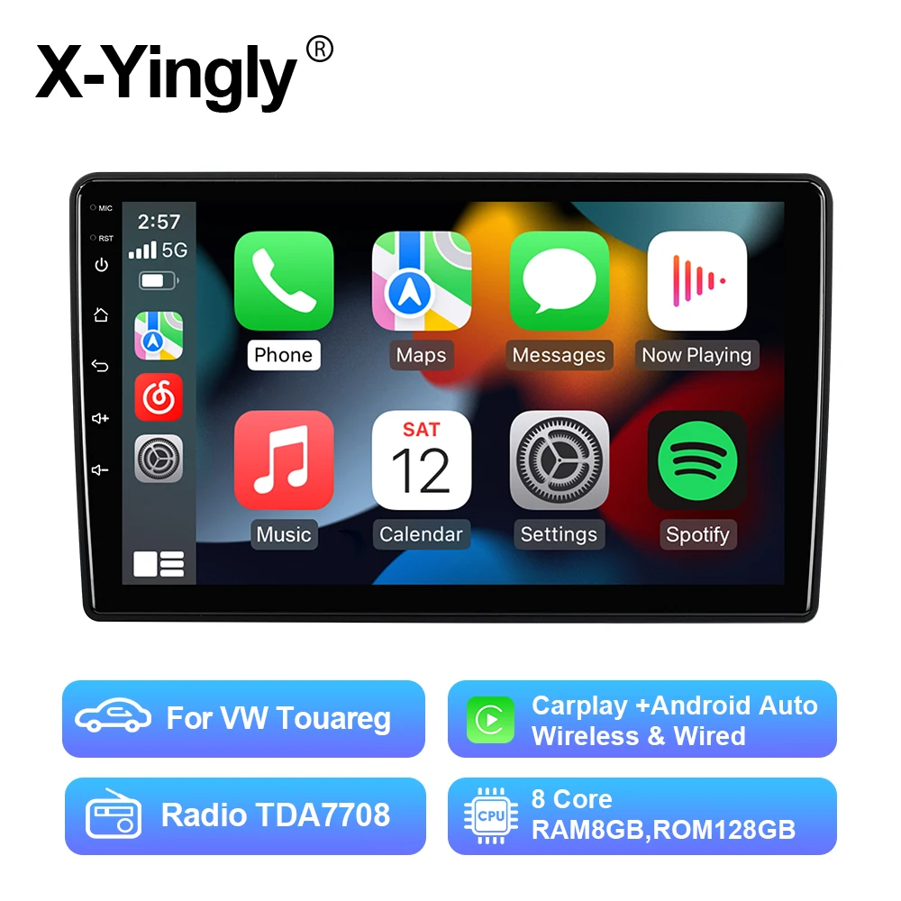 

9 Inch Car Radio Multimedia PlayerFor VW/Volkswagen/Touareg 2004-2010 Android 12 Autoradio GPS Navigation DVR Camera WIFI