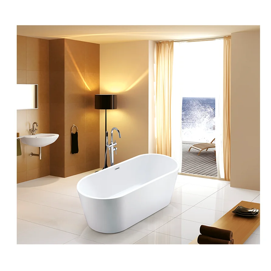 

Modern Acrylic Bathroom Free Standing Bathtub New Bathroom Design Portable Freestanding Bathtub