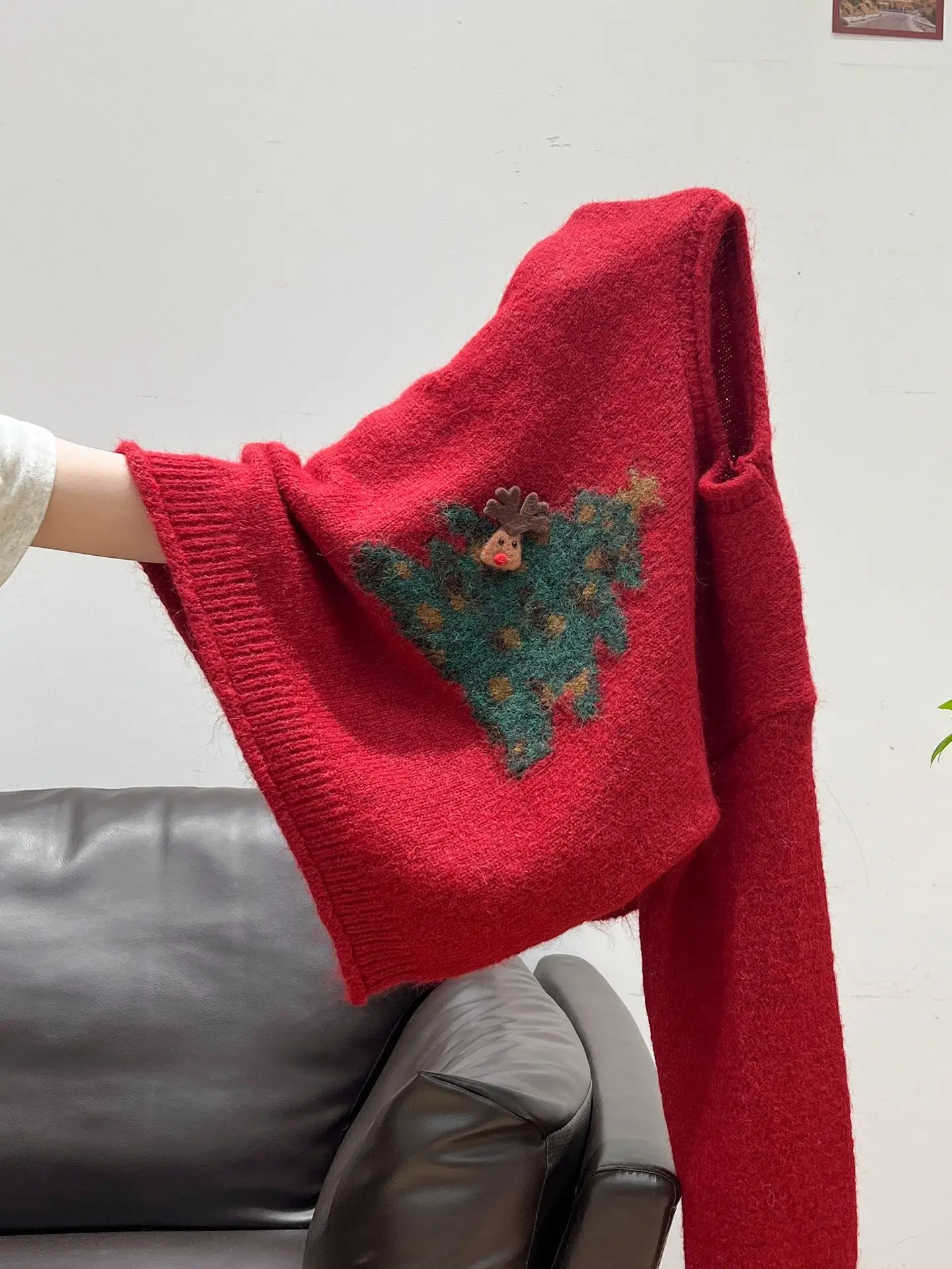 Cisas شجرة نمط محبوك فضفاض صالح جولة Ne أعلى للرجال والنساء الخريف الشتاء مريحة للتنفس التخسيس irt #3