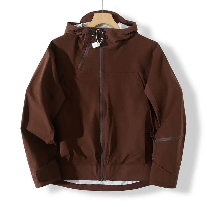 

All-Weather 3D Tailored Men's Jacket, Waterproof Windproof Tear-Resistant Hooded Outdoor Coat, Trekking