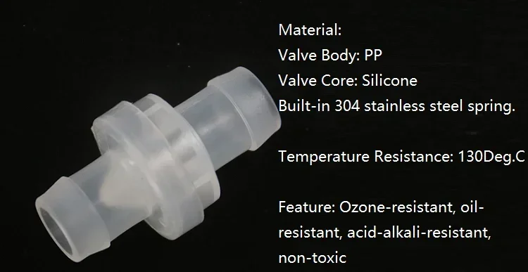 Plastic Check Valve One-Way Pagoda Inline Non-Return Gas Liquid Water Fluid  Stopper Diameter 3mm 4mm 6mm 8mm 10mm 12mm