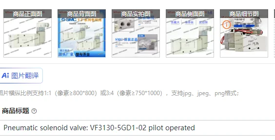 Pneumatic solenoid valve: VF3130-5GD1-02 pilot operated