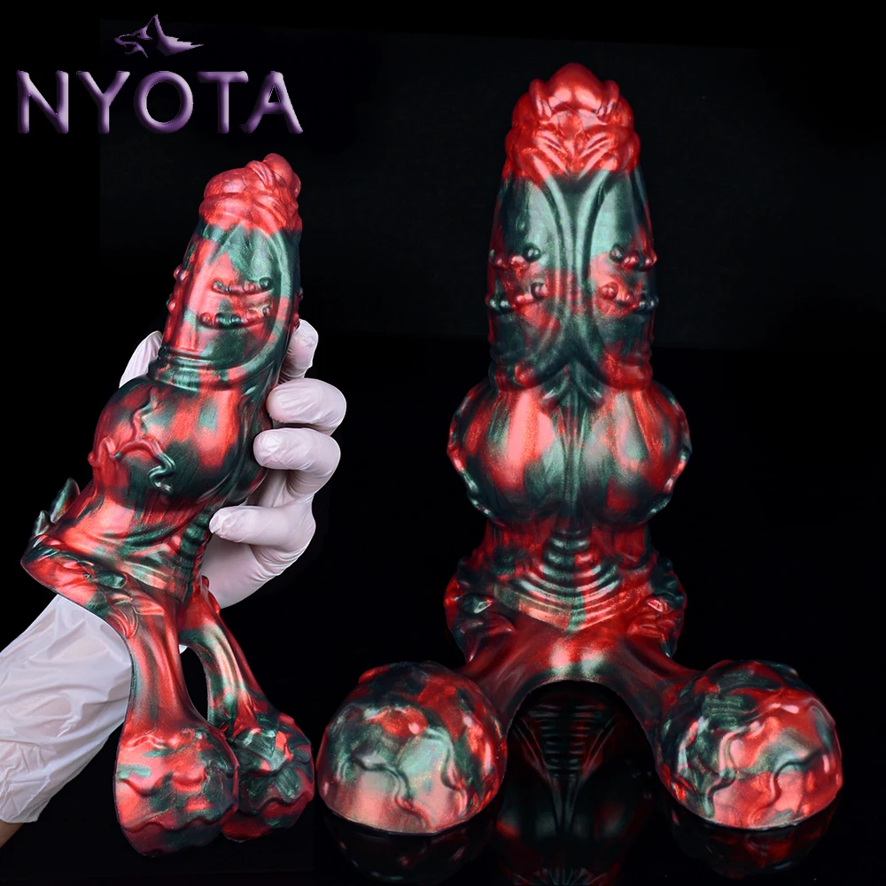 

NYOTA Thick Knot Dildo For Women Pleasure Silicone Penis Anal Butt Plug Vagina Stimulation Female Masturbator Adult Sex Toys 18+