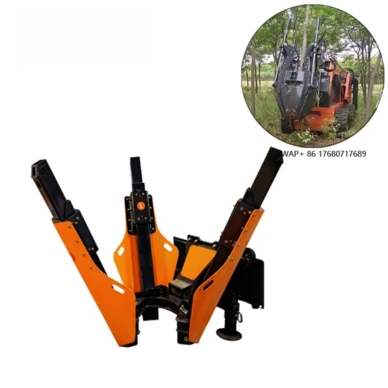 MITNIK 502 Series Skid Steer Loader 3 Blade Tree Transplanter & Spade Attachment with Pump & Motor for 1.5t-100t Excavators